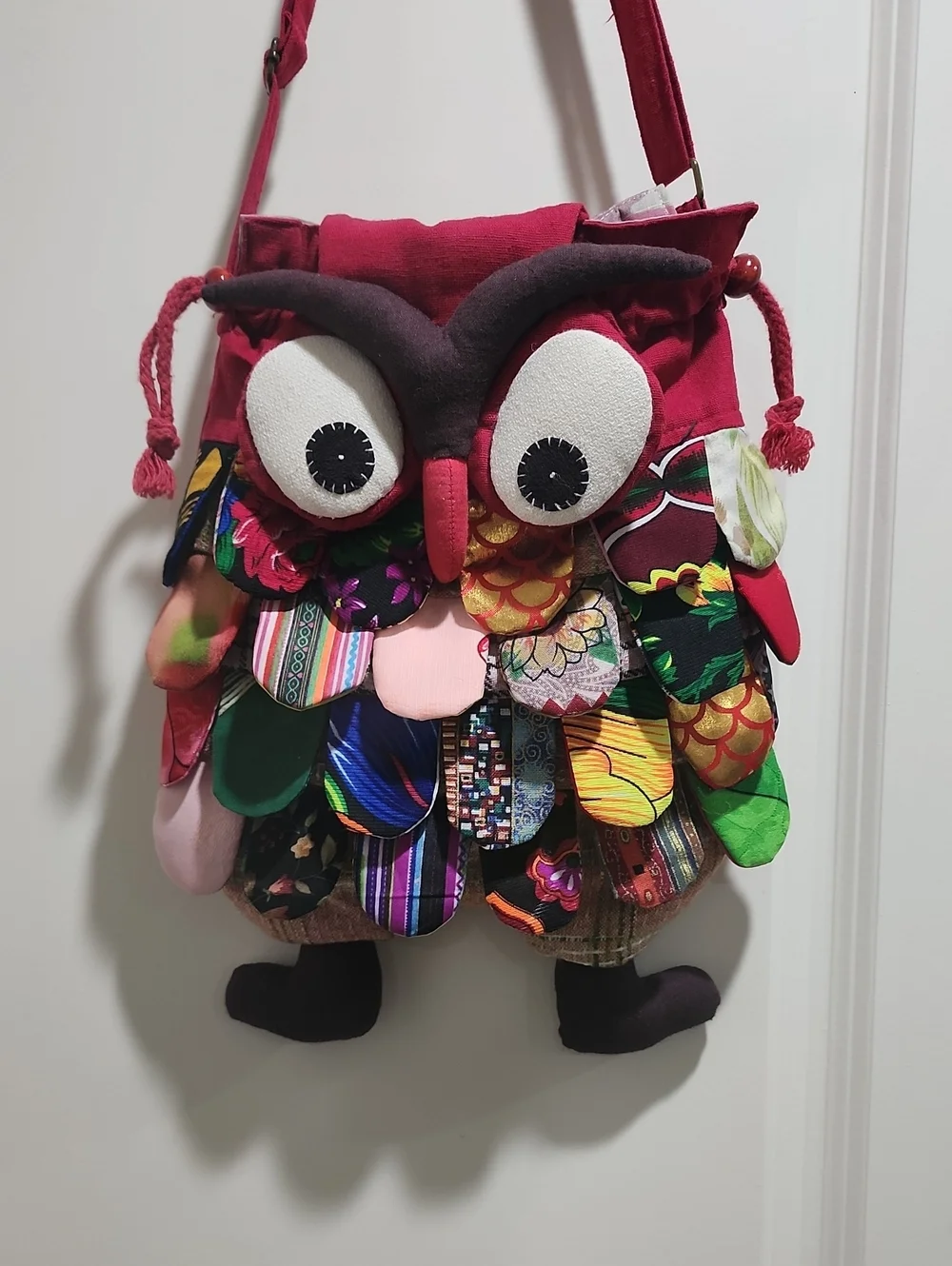 Colorful patchwork Owl Bag ✨ Soft fabric ✨ Adjustable sholder Strap!
